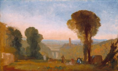 Italian Landscape with Bridge and Tower by Joseph Mallord William Turner